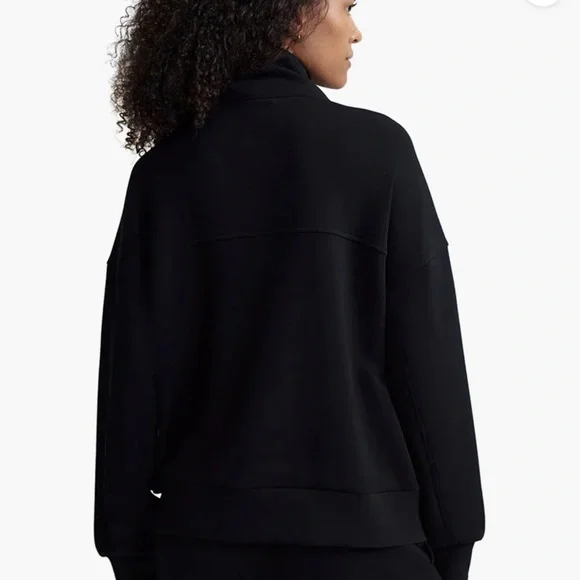 Varley Black Garcia Zip Through Sweatshirt NWOT - Picture 2 of 9
